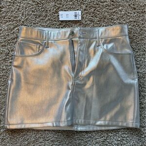 Silver Women's Mini Skirt